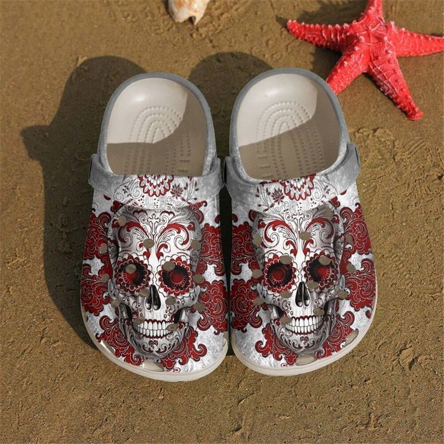 Skull Stylized Sku 2185 Crocs Clog Shoes