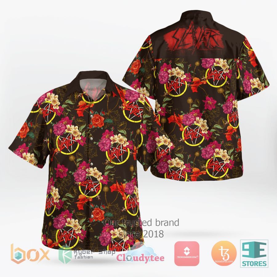 Slayer Pink Flower Hawaiian Shirt – LIMITED EDITION
