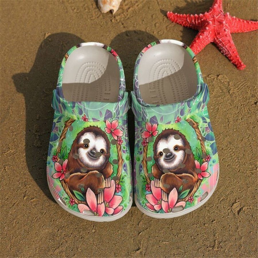 Sloth Cute Sku 2211 Crocs Clog Shoes