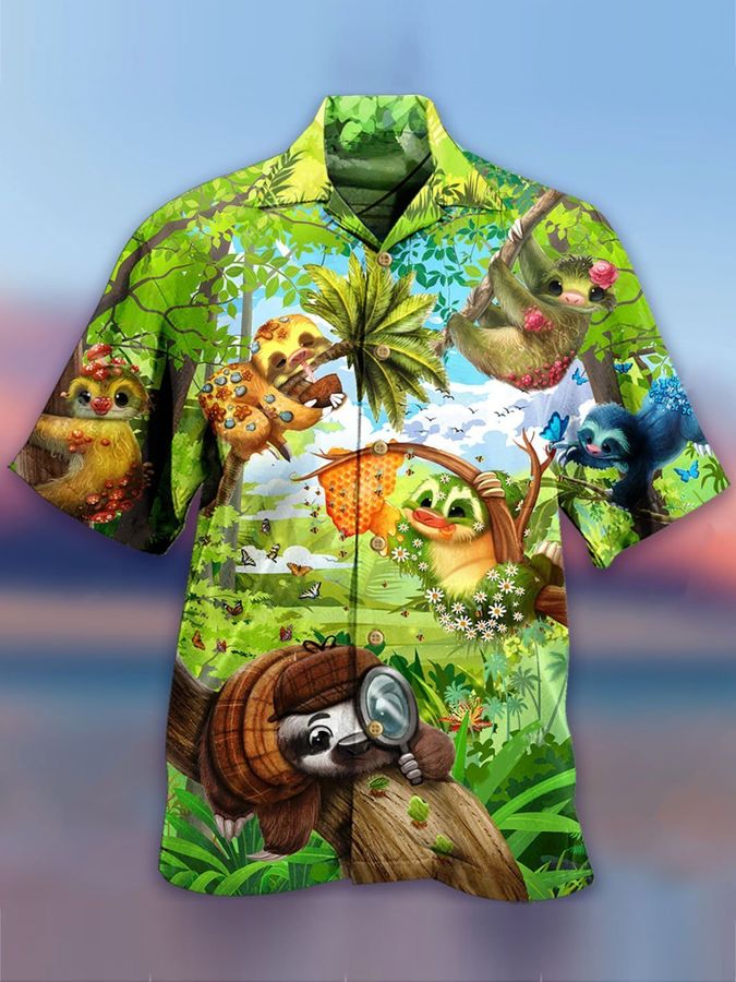 Sloth Hawaiian Shirt Pre11607, Hawaiian shirt, beach shorts, One-Piece Swimsuit, Polo shirt, Personalized shirt, funny shirts, gift shirts