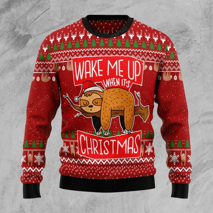Sloth Its Ugly Christmas Sweater All Over Print Sweatshirt Ugly.png