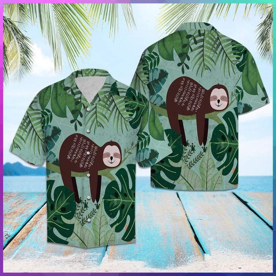 Sloth Jungle Hawaiian Shirt Pre10906, Hawaiian shirt, beach shorts, One-Piece Swimsuit, Polo shirt, Personalized shirt, funny shirts, gift shirts