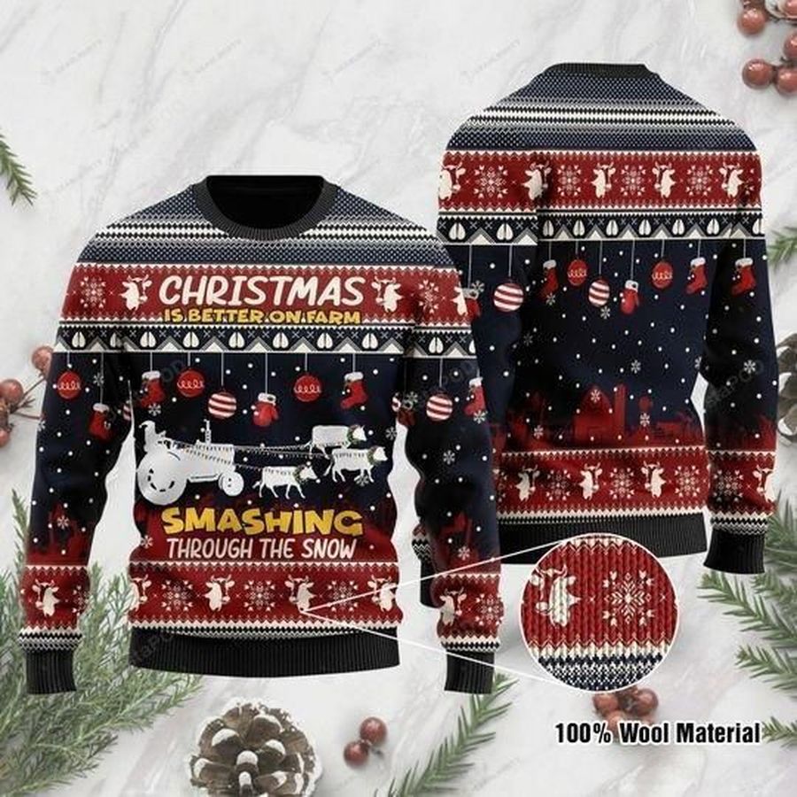 Smashing Through The Snow Ugly Christmas Sweater All Over Print