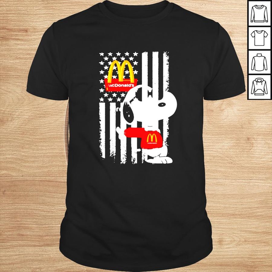 snoopy America Flag McDonalds shirt