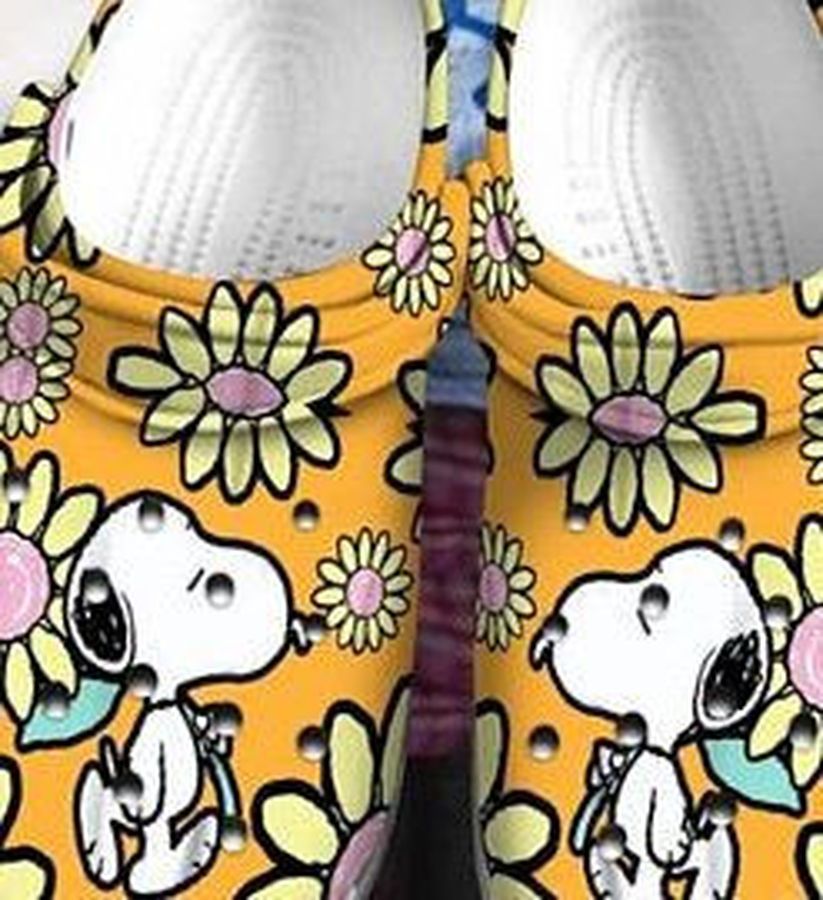 Snoopy Flower Crocs Crocband Clog  Clog Comfortable For Mens And Womens Classic Clog  Water Shoes  Comfortable