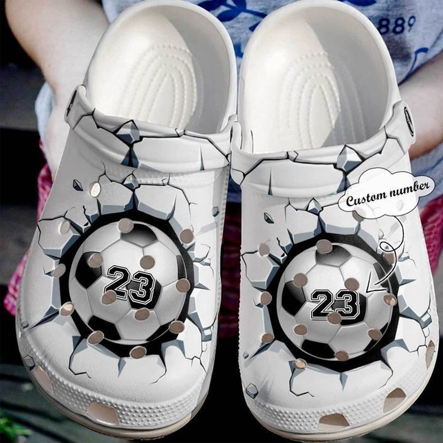 Soccer Personalized Broken Wall Sku 2247 Crocs Clog Shoes