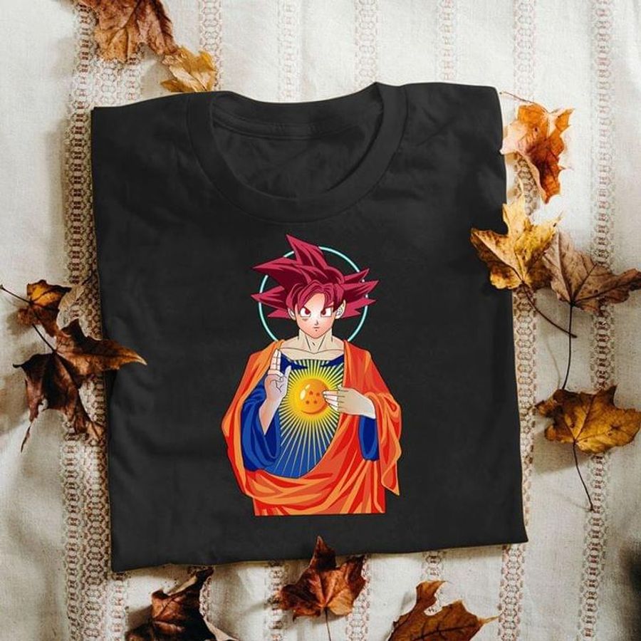 Son Goku Mixing Saint Interesting Gift For Fans Of Dragons Ball Black T Shirt Men And Women S-6XL Cotton