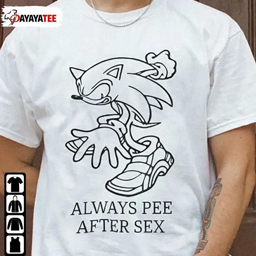 Sonic Always Pee After Sex Shirt Funny Unisex Tank Top