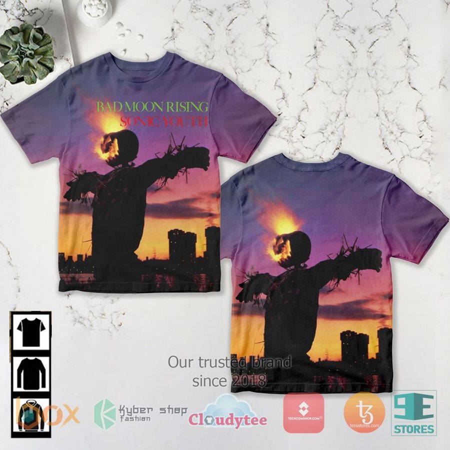 Sonic Youth Bad Moon Rising Album 3D Shirt – LIMITED EDITION