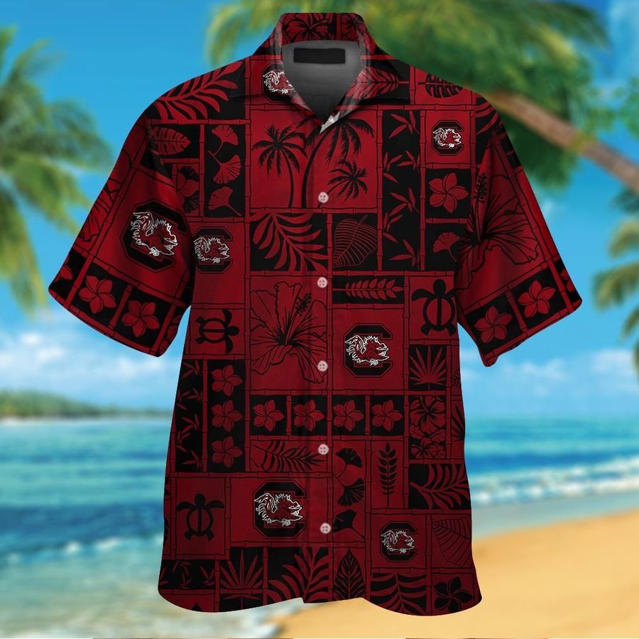 South Carolina Gamecocks Short Sleeve Button Up Tropical Aloha Hawaiian Shirts For Men Women