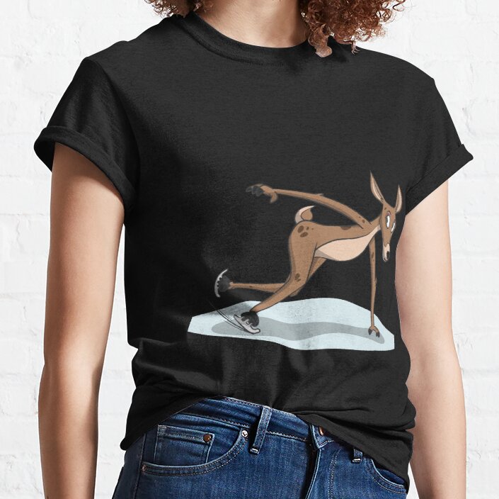 Speed Skating deer Classic T-Shirt