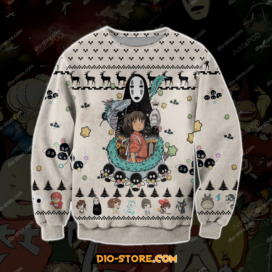 Spirited Away Studio Ghibli Ugly Christmas Sweater All Over Print.png
