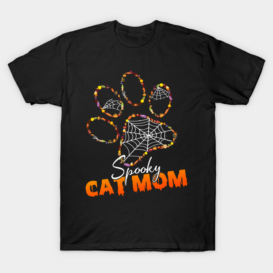 Spooky Cat Mom Halloween T-shirt.png