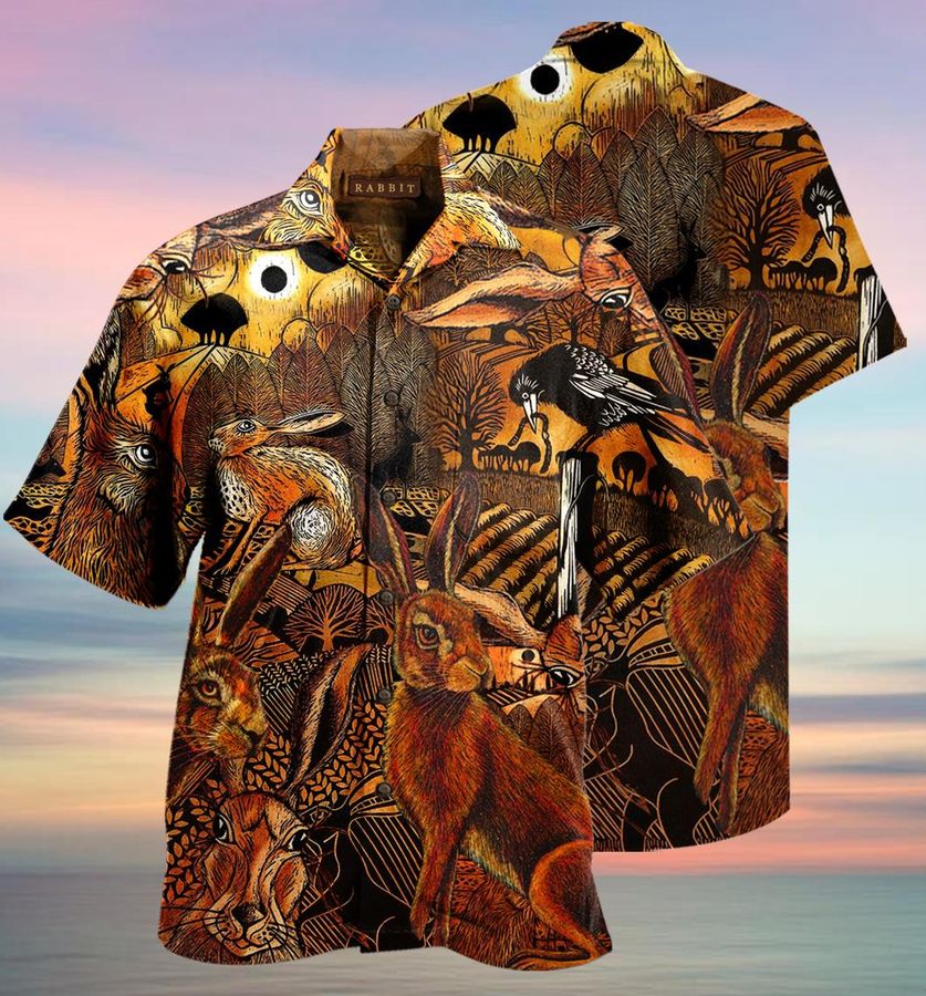 Spooky Hares On The Fields Hawaiian Shirt Pre11929, Hawaiian shirt, beach shorts, One-Piece Swimsuit, Polo shirt, Personalized shirt, funny shirts