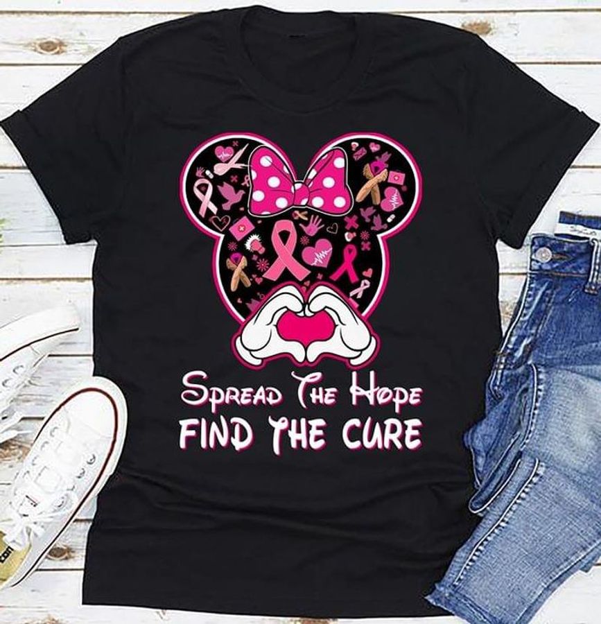 Spread The Hope Find The Cure Autism Awareness Black T Shirt Men And Women S-6XL Cotton