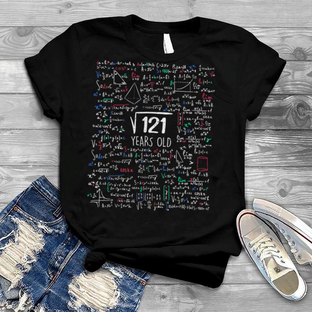 Square Root Of 121 11 Year Old Gift 11th Birthday Boys Girls T Shirt