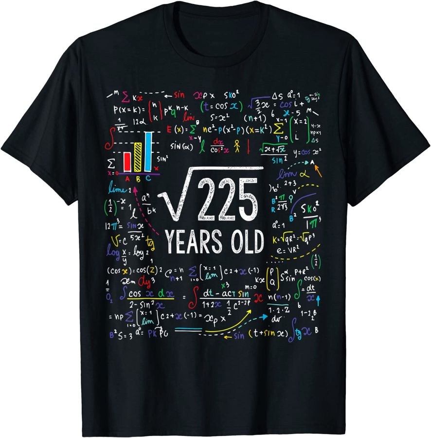 Square Root Of 225 15th Birthday 15 Year Old Gifts Math Bday