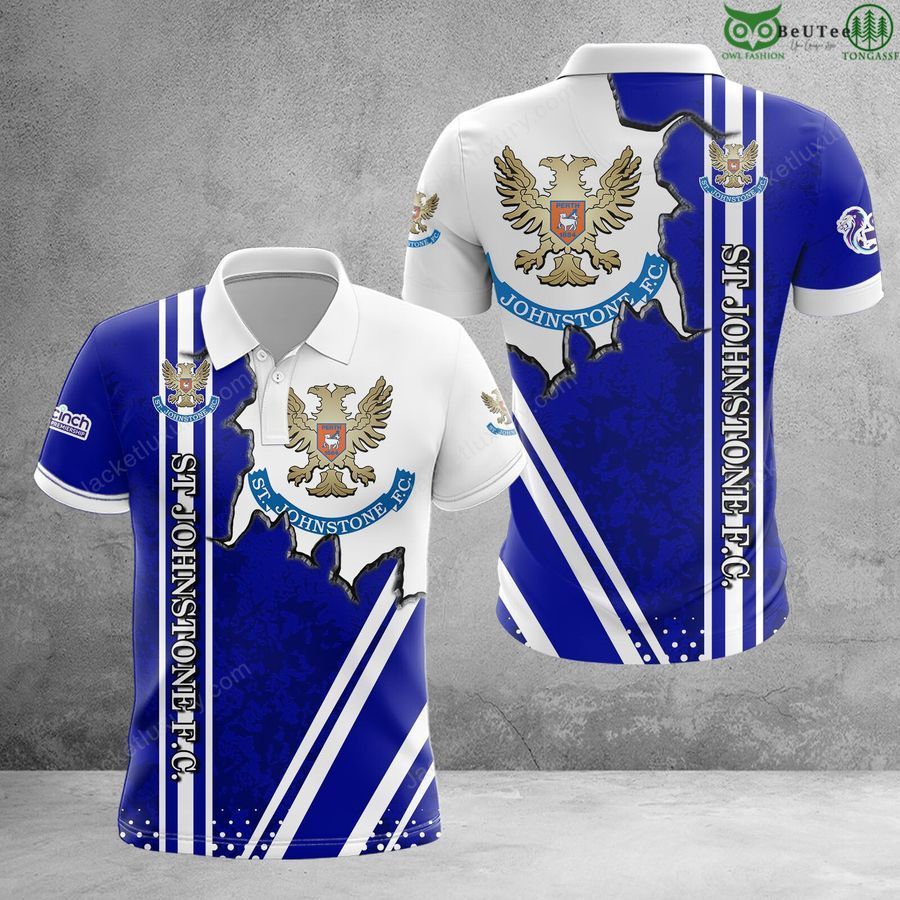St Johnstone F.C. Scottish Premiership 3D Polo T-Shirt hoodie for fans