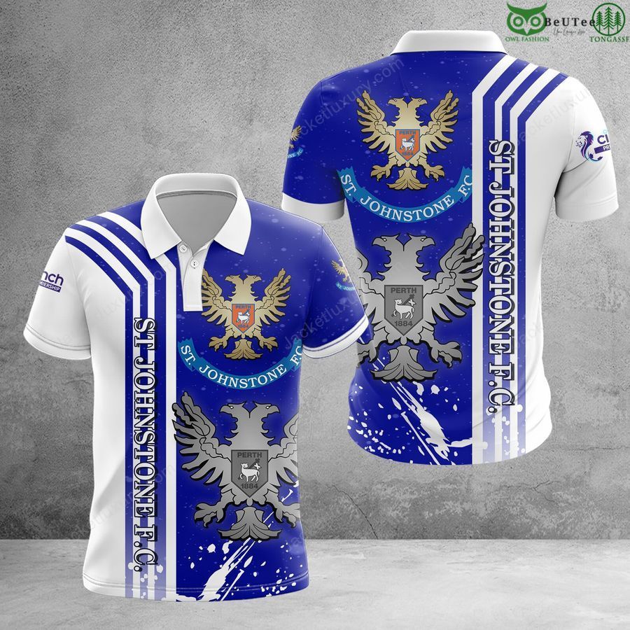 St Johnstone F.C. Scottish Premiership 3D Polo T-Shirt hoodie