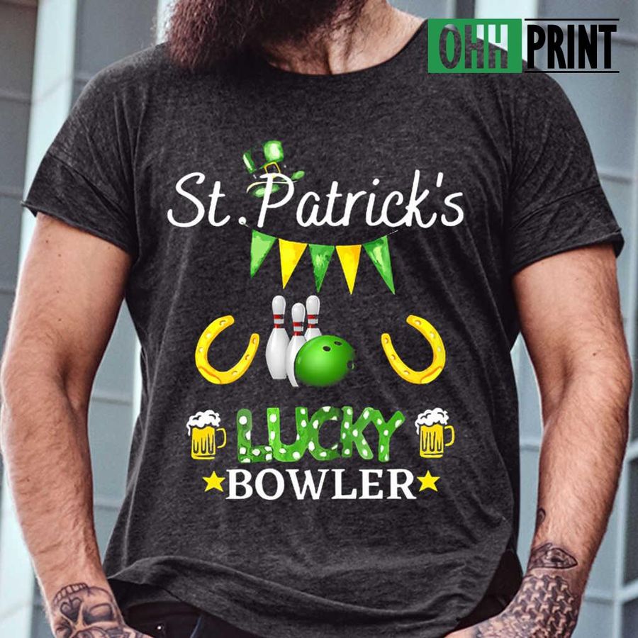 St Patrick's Lucky Bowler Tshirts Black