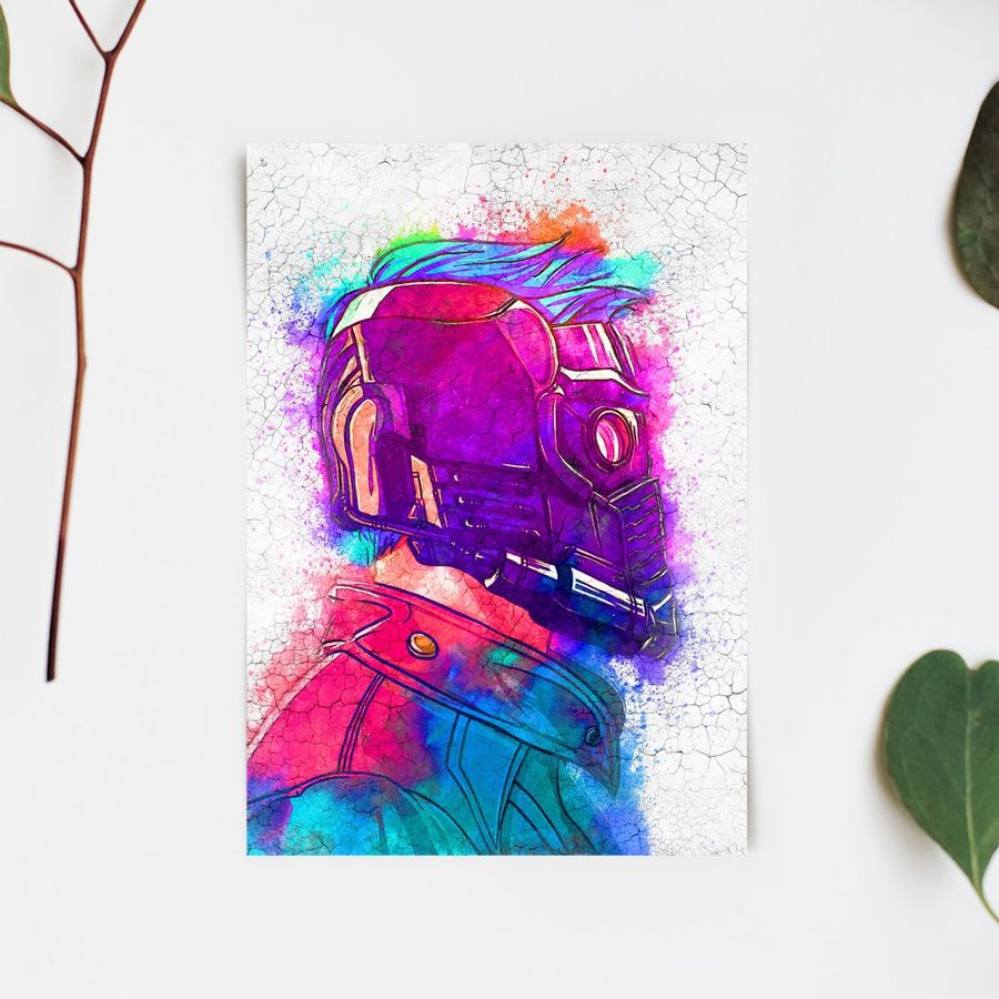 Star-Lord Art - Guardians of the Galaxy Movie Fine Art Print, Star Lord Graffiti Painting Poster - Marvel Avengers Movie Posters - Gift