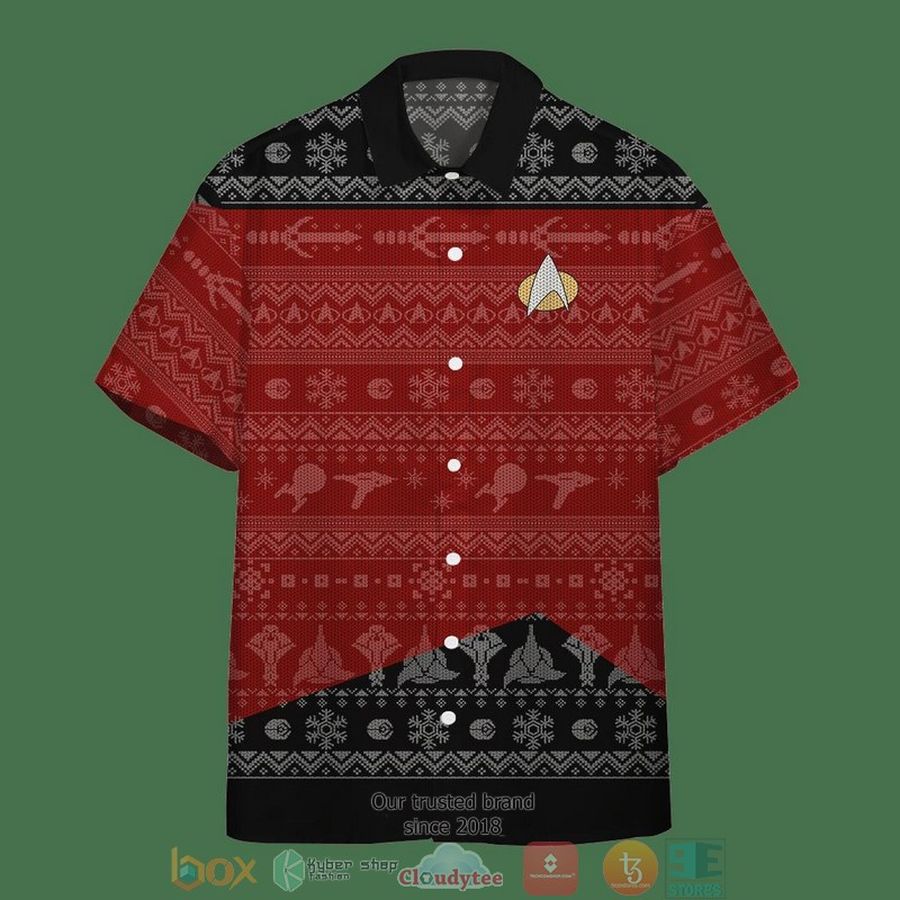 Star Trek The Next Generation 1987 Red Ugly Christmas Hawaiian Shirt – LIMITED EDITION