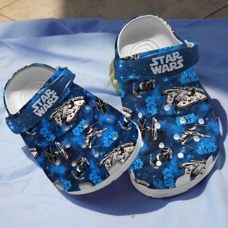 Star Wars Blue Ships Crocs Crocband Clog Comfortable Water Shoes