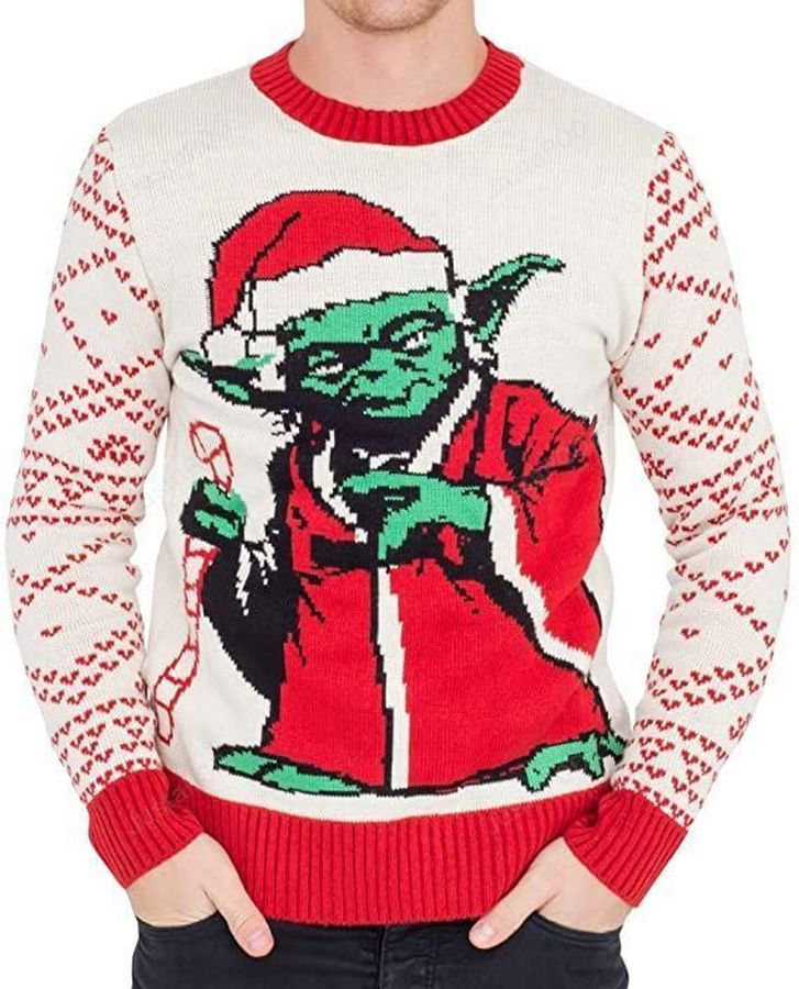 Star Wars Jedi Yoda Ugly Sweater Ugly Sweater Christmas Sweaters