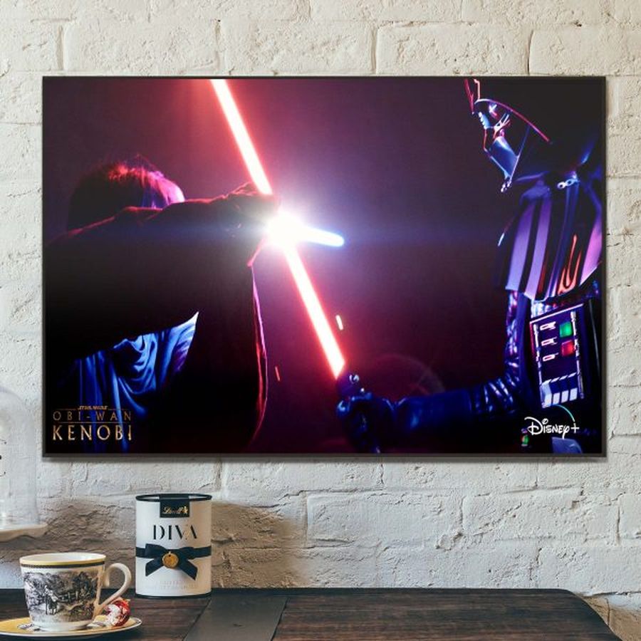 Star Wars Obi Wan Kenobi Lightsaber Fight Darth Vader Home Decor Poster Canvas