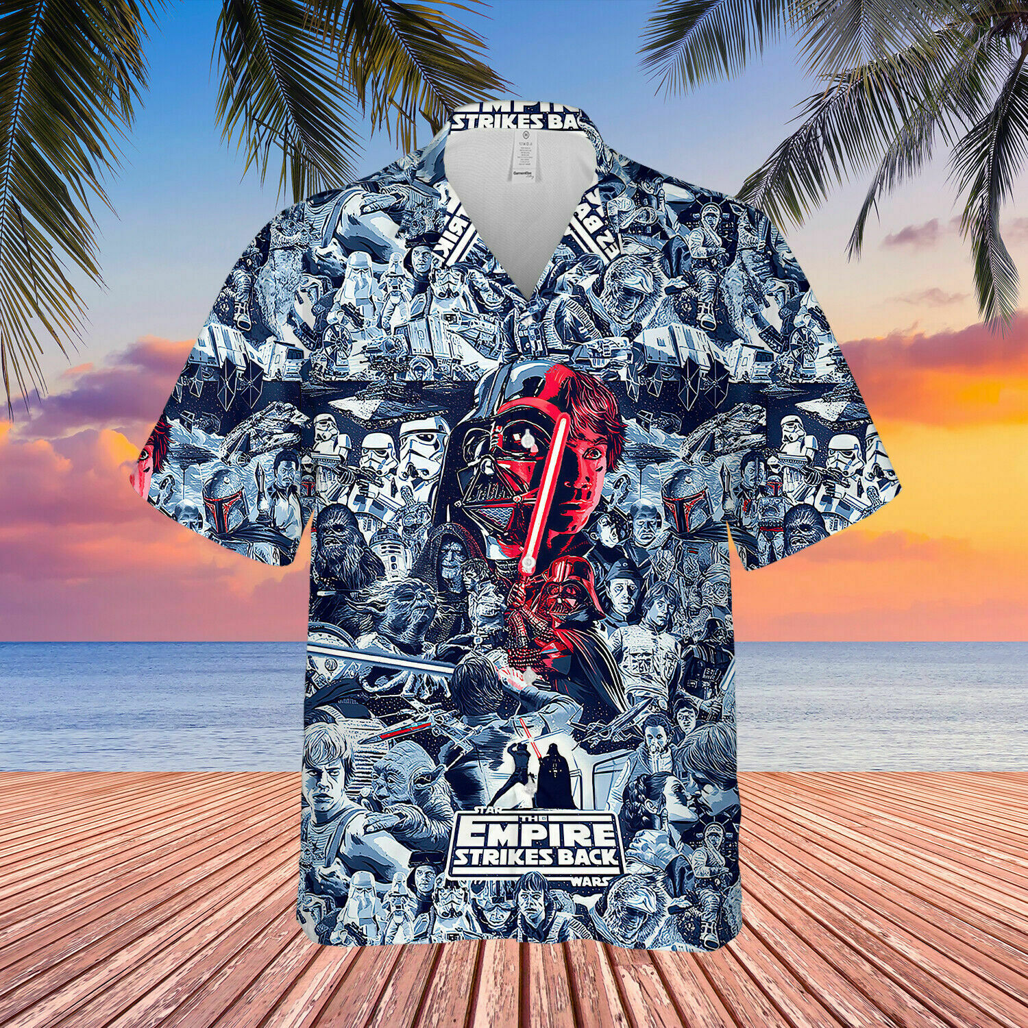 Star Wars Panoramic People Unisex Hawaiian Shirt And Shorts