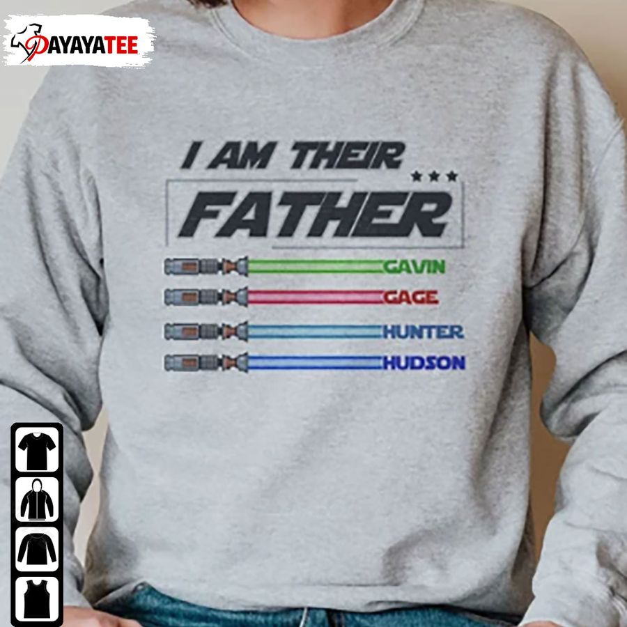 Star Wars Personalized I Am Their Father Shirt Custom Kids Names