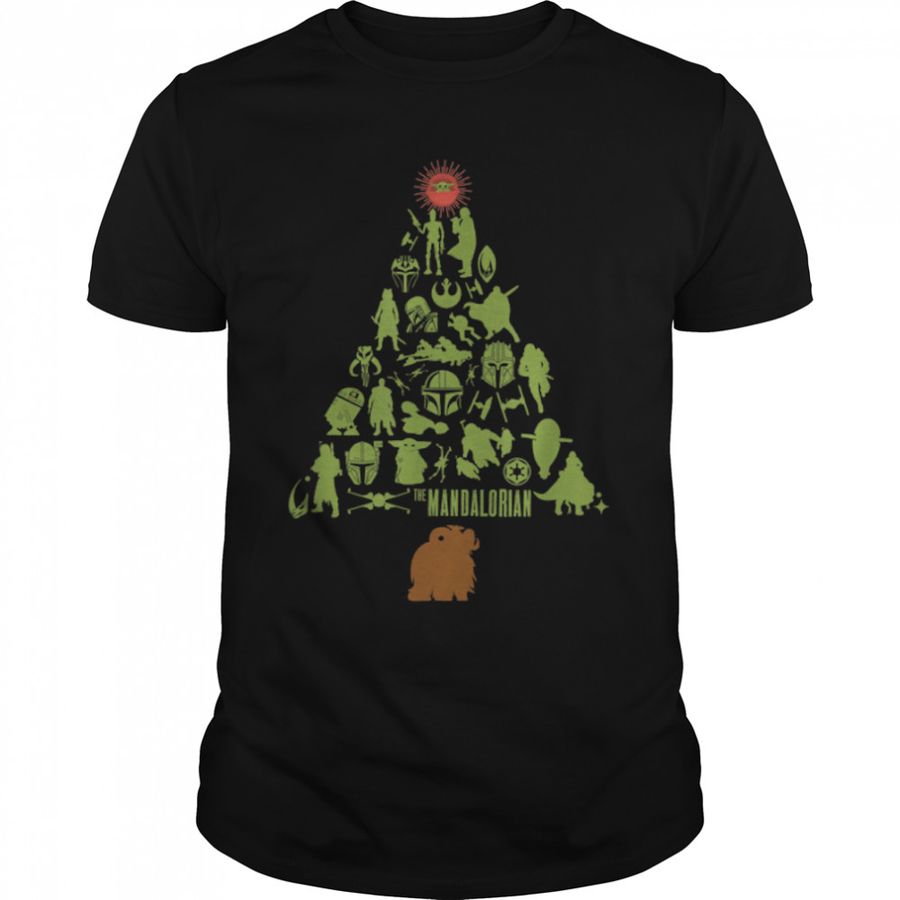 Star Wars The Mandalorian Holiday Christmas Tree T-Shirt B09JLCC32N
