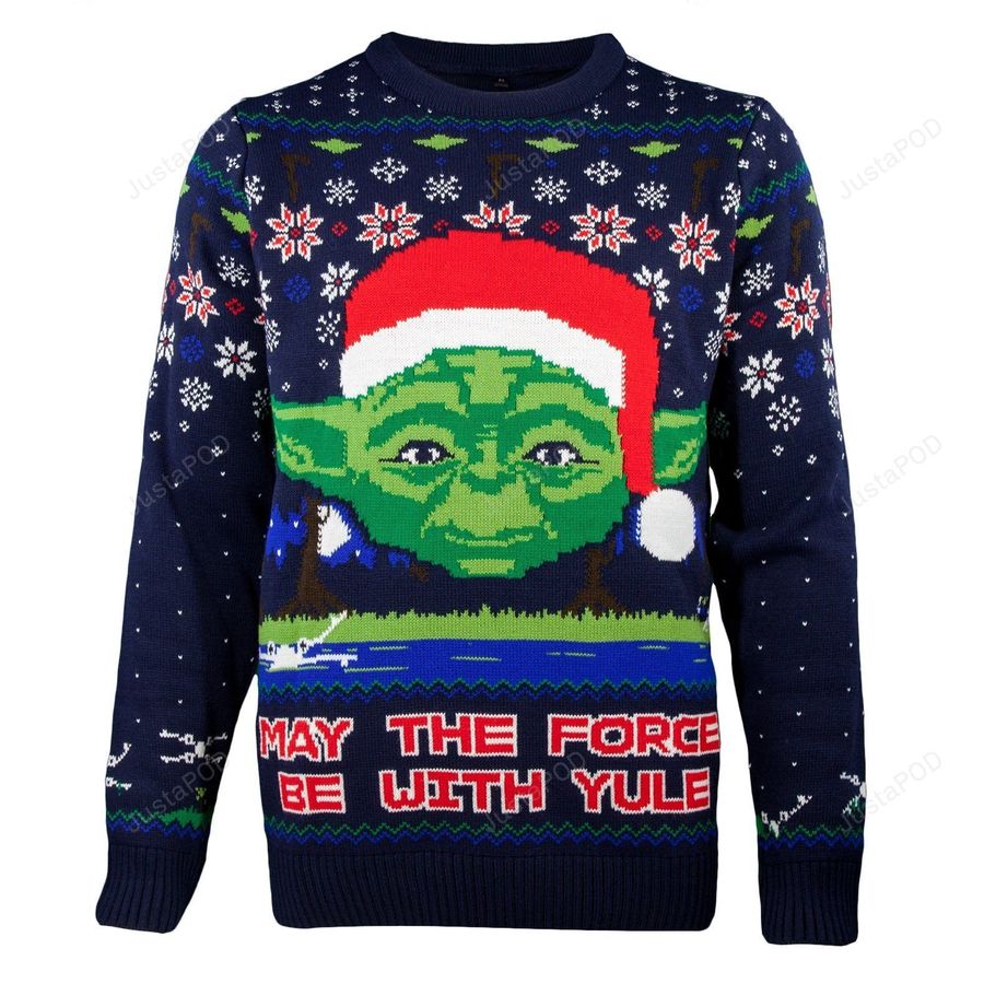 Star Wars Yoda Knitted Ugly Sweater Ugly Sweater Christmas Sweaters