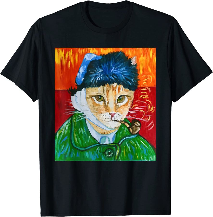 Starry Night Cat, Van Gogh Cat, Cat Lover, Cat Mom, Cat Dad