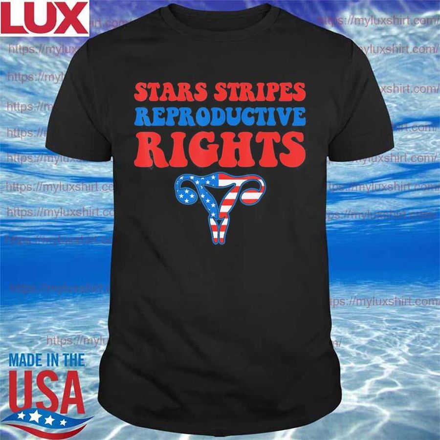 Stars Stripes & Reproductive Rights Uterus 4th Of July T-Shirt