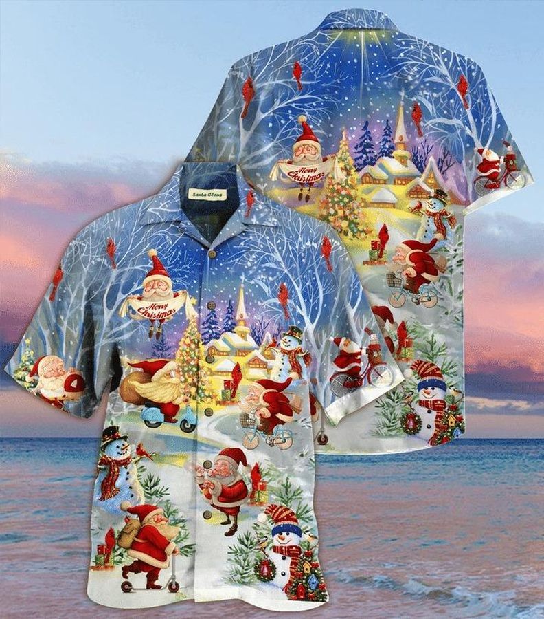 Stay Cool Santa Claus Hawaiian Shirt Pre11957, Hawaiian shirt, beach shorts, One-Piece Swimsuit, Polo shirt, Personalized shirt, funny shirts