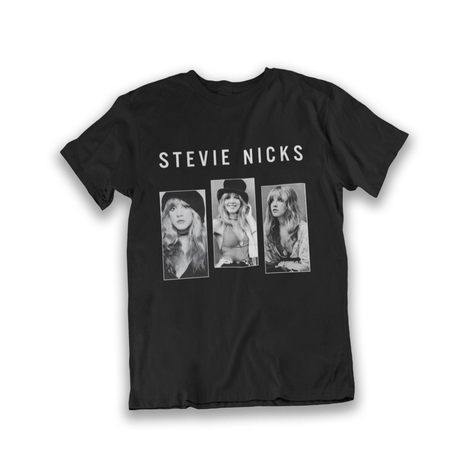 Stevie Black Nicks Three Image Black Unisex T-Shirt