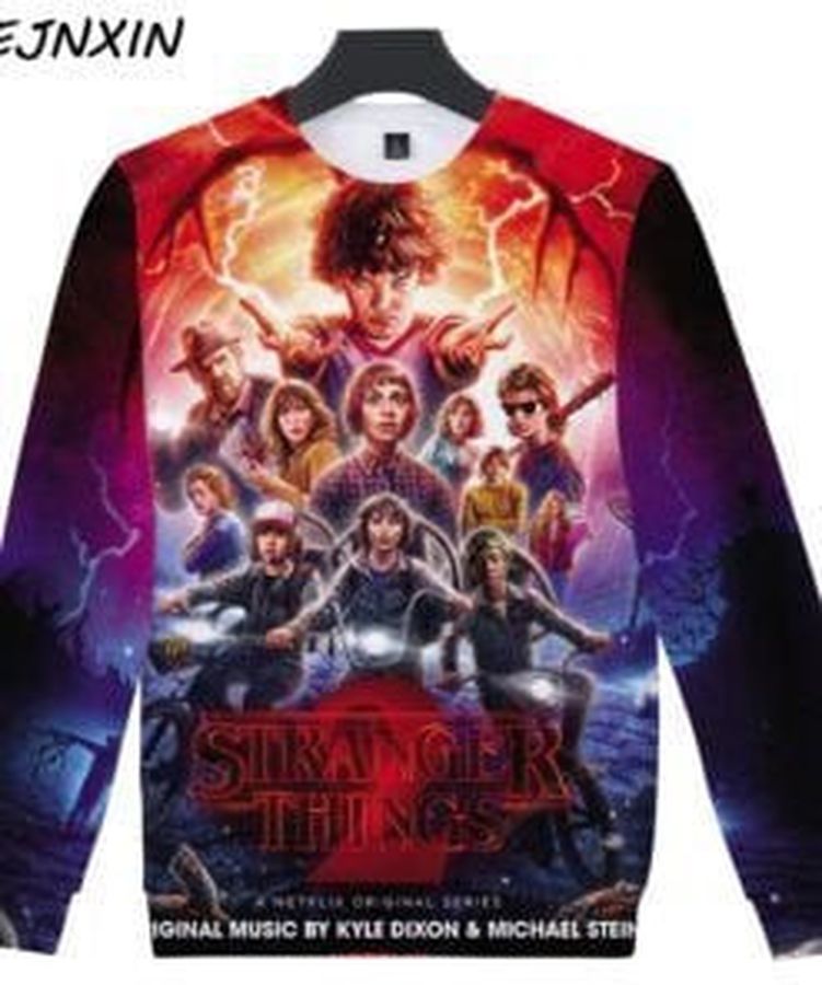 Stranger Things Ugly Christmas Sweater All Over Print Sweatshirt Ugly