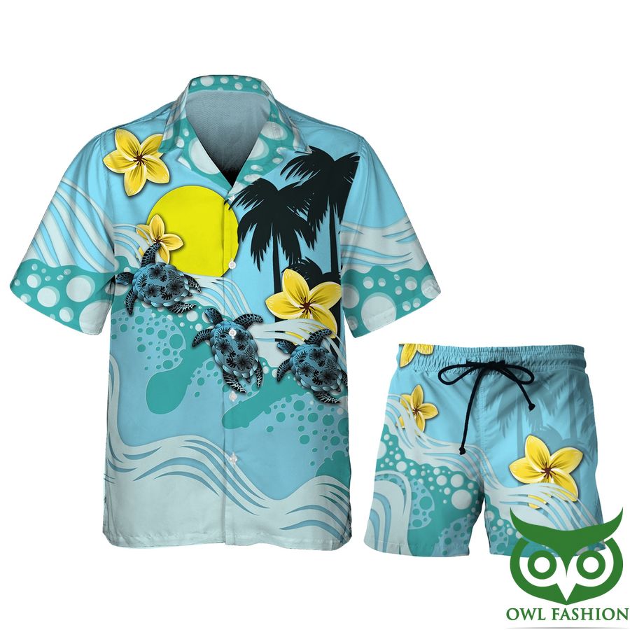 Sun And Turtle Hawaiian Shirt Summer Shirt