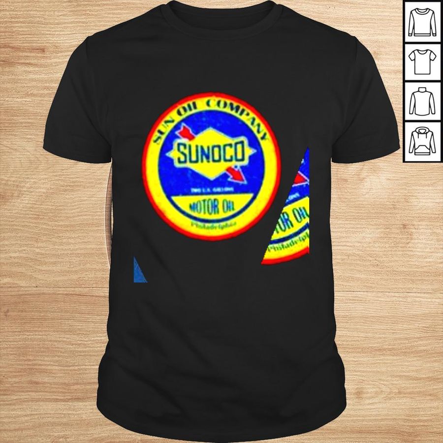 Sun Oil Company Sunoco motor oil logo shirt