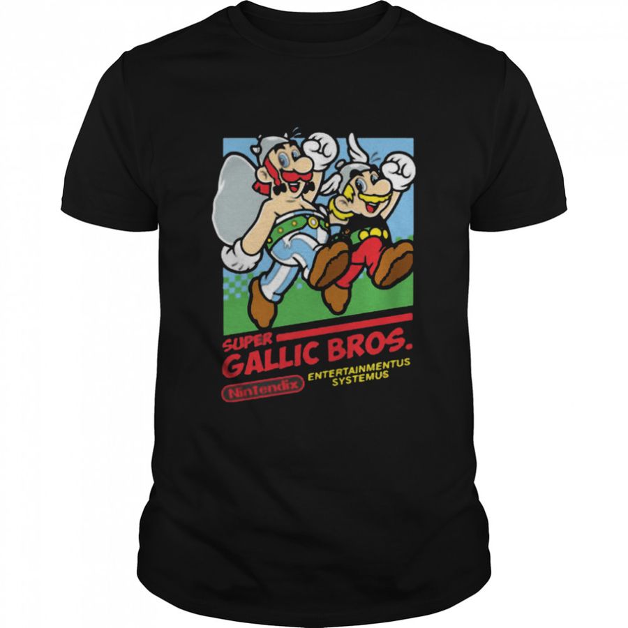 Super Gallic Bros Asterix And Obelix Mario Bros Video Game shirt