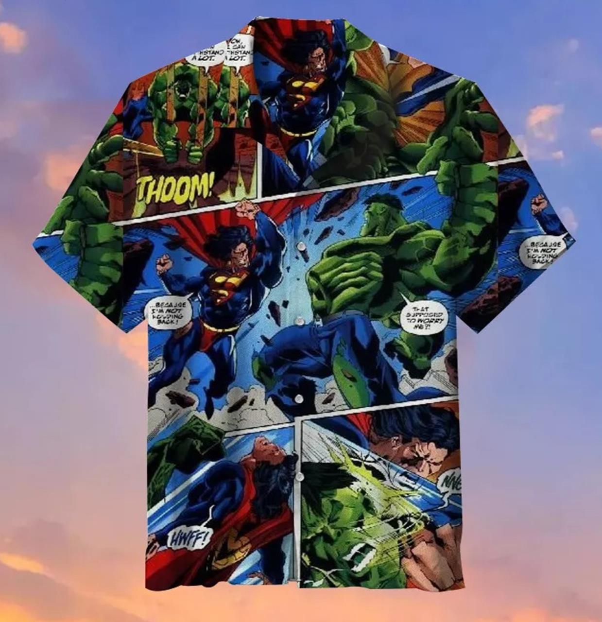 Superman Vs Hulk Hawaiian Shirt