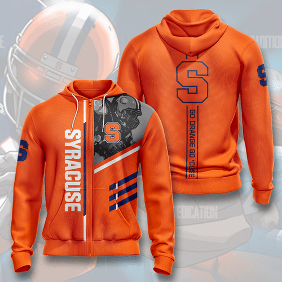 Syracuse Orange 3D Hoodie Sweatshirt Zip.png