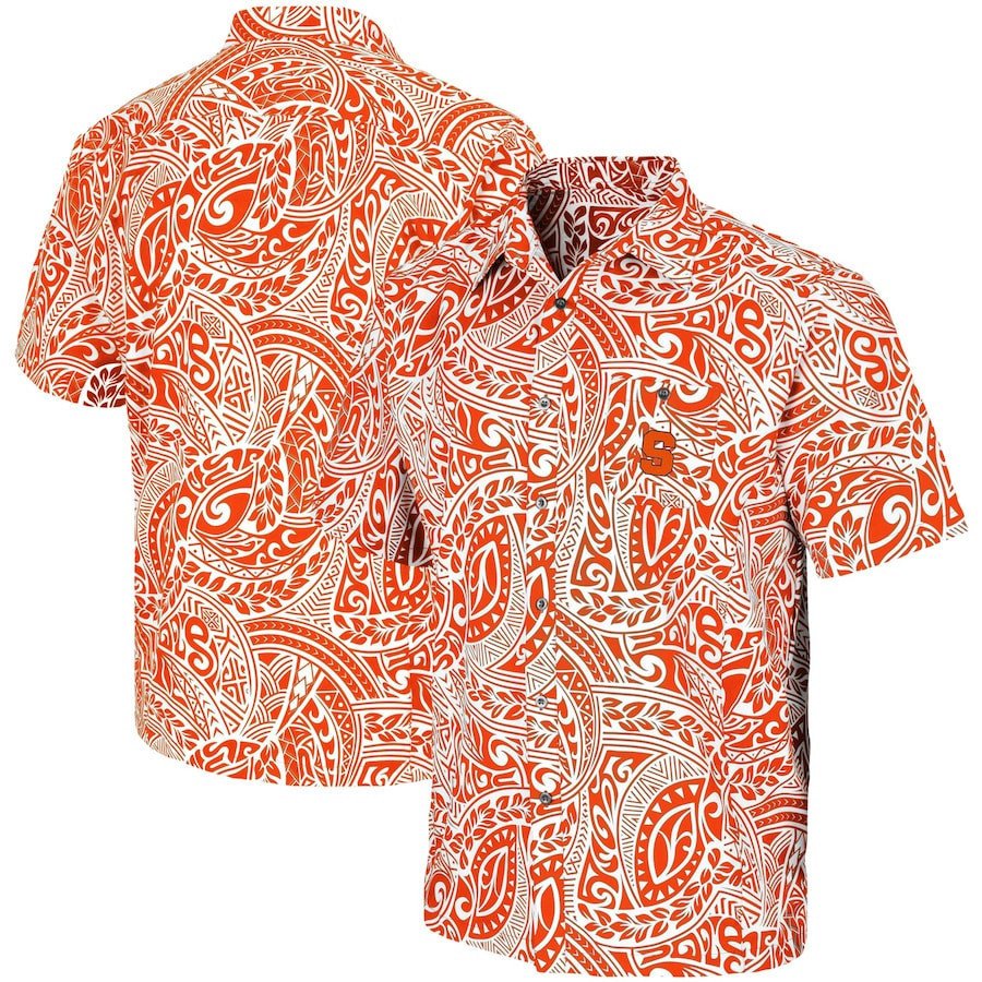 Syracuse Orange Orange Make Like A Tree Camp Button-Up Hawaiian Shirt