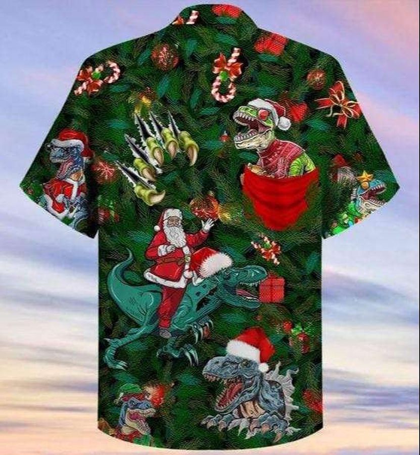 T-rex Dinosaur Enjoy Christmas Hawaiian Shirt