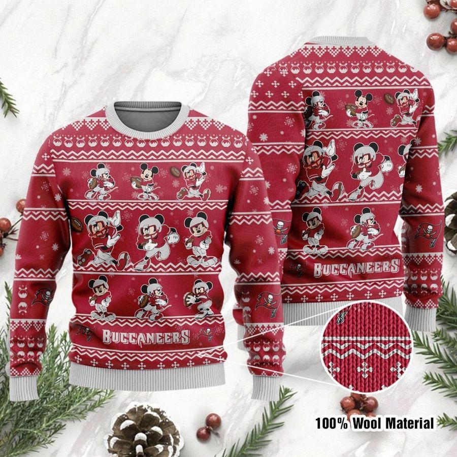 Tampa Bay Buccaneers Mickey Mouse Holiday Party Ugly Christmas Sweater