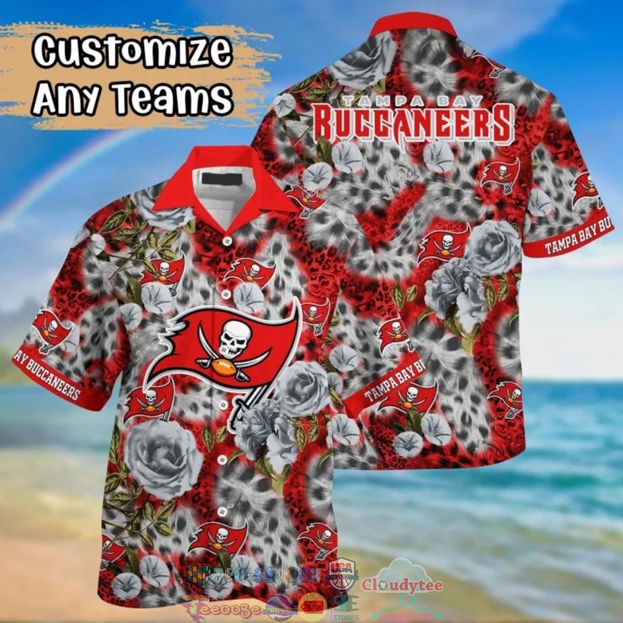 Tampa Bay Buccaneers NFL Leopard Rose Hawaiian Shirt – Saleoff