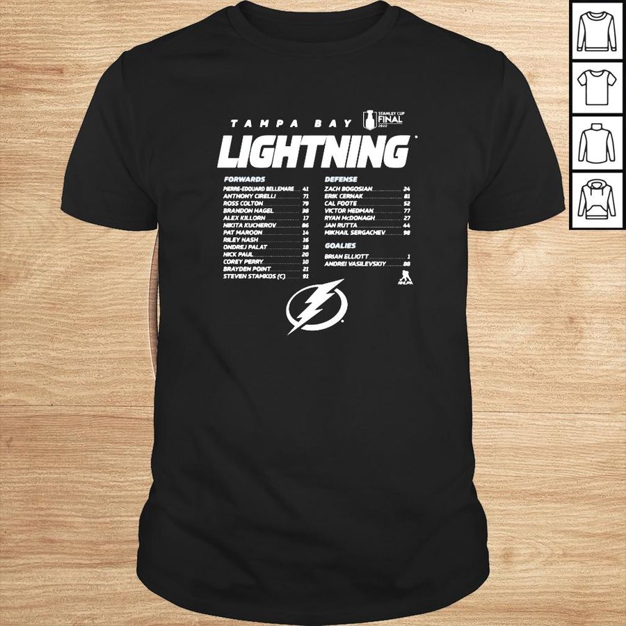 Tampa Bay Lightning Stanley Cup Final 2022 Forwards Defense Goalies shirt