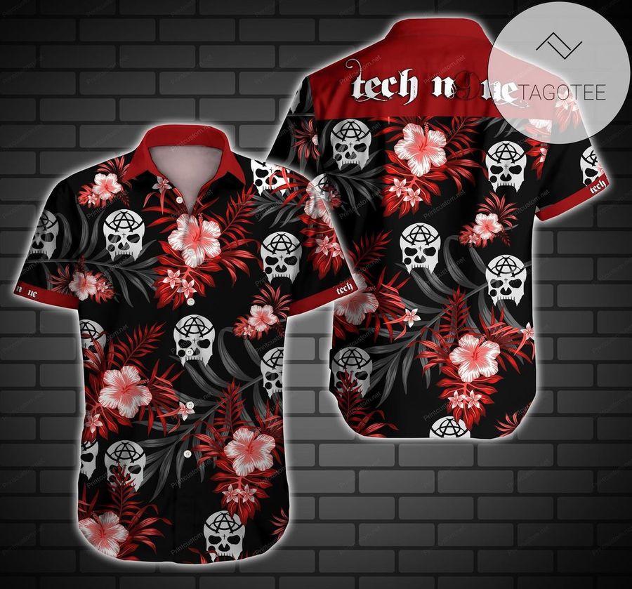 Tech N9ne Ver2 Authentic Hawaiian Shirt 2022 Summer Button Up Shirt For Men Beach Wear Short Sleeve Authentic Hawaiian Shirt 2022