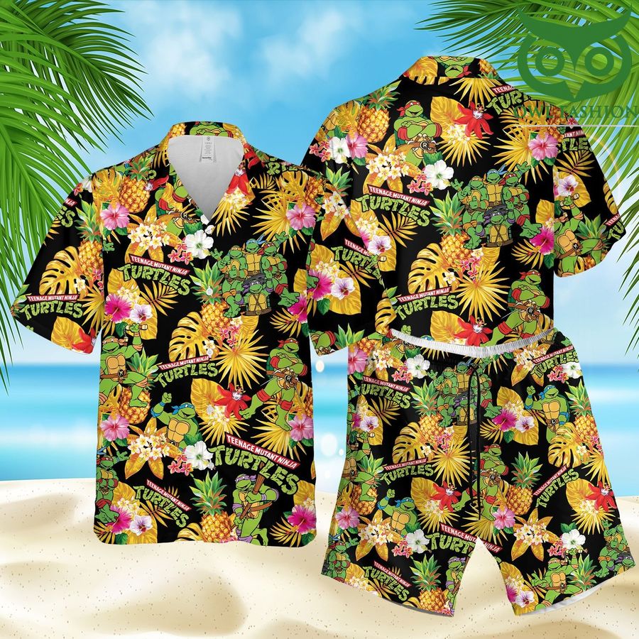 Turtle Puerto Rico Flag Hibiscus Aloha Hawaiian Shirt For Women